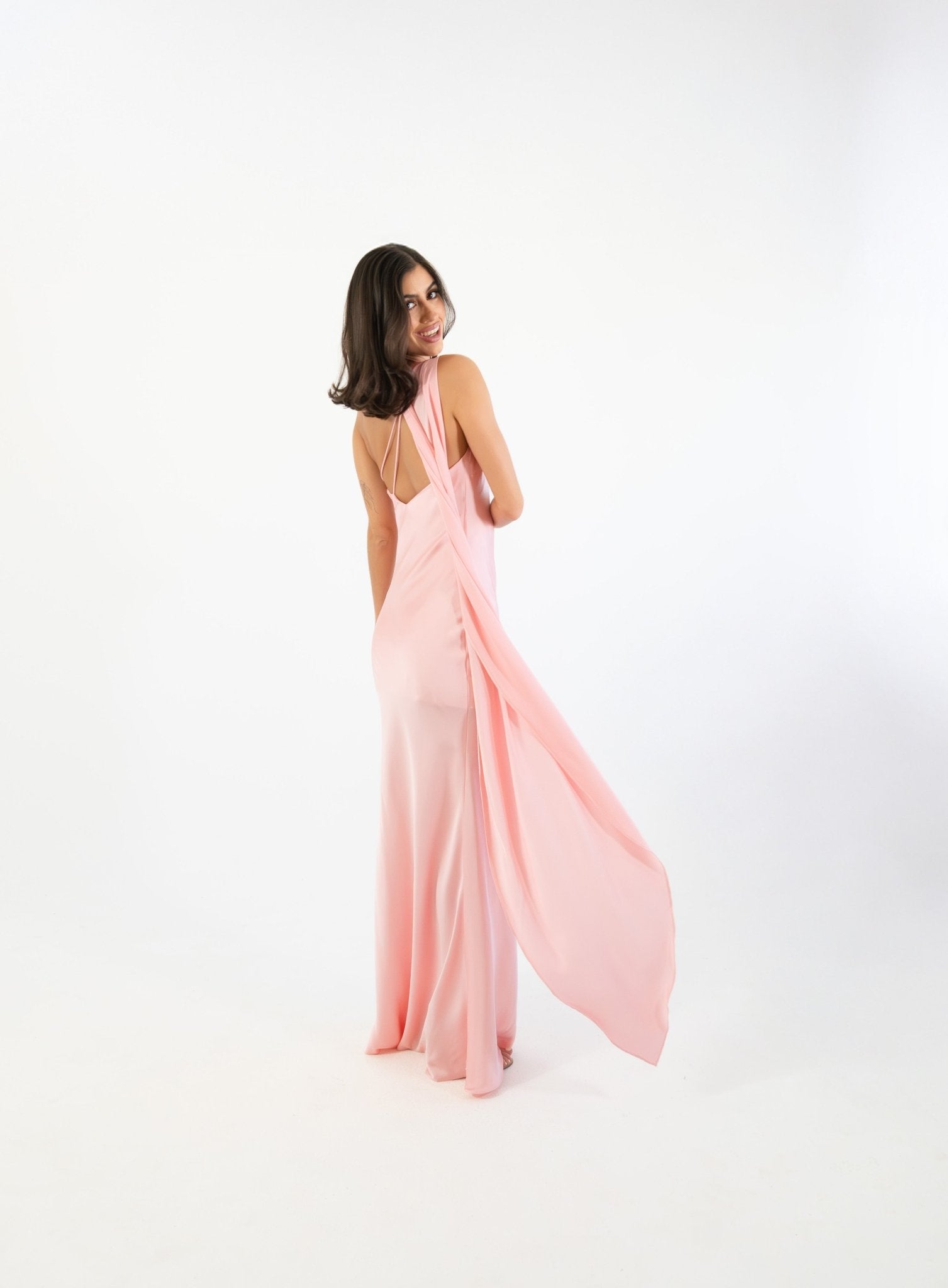 Emiliana - rosa - Cindel vestidos maxi, midi, mini, para toda ocasion, largos, de fiesta, de boda