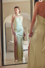 Emiliana - sage - Cindel vestidos maxi, midi, mini, para toda ocasion, largos, de fiesta, de boda