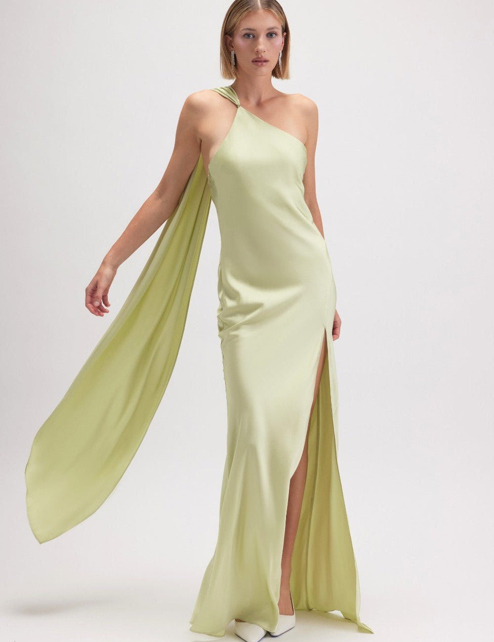 Emiliana - sage - Cindel vestidos maxi, midi, mini, para toda ocasion, largos, de fiesta, de boda