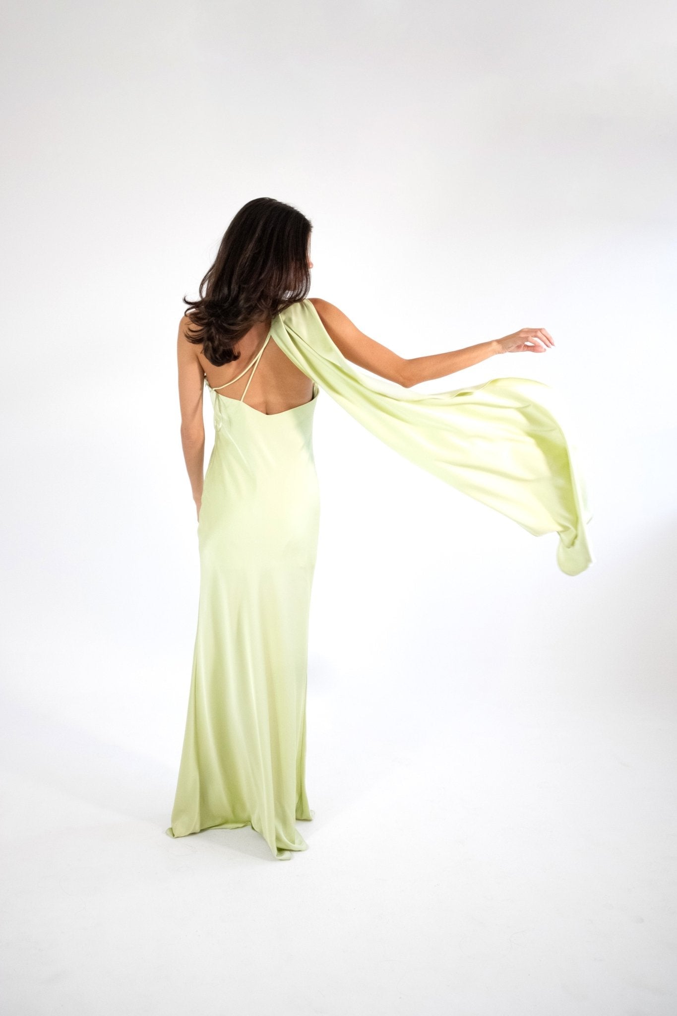 Emiliana - sage - Cindel vestidos maxi, midi, mini, para toda ocasion, largos, de fiesta, de boda