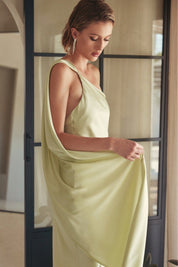 Emiliana - sage - Cindel vestidos maxi, midi, mini, para toda ocasion, largos, de fiesta, de boda