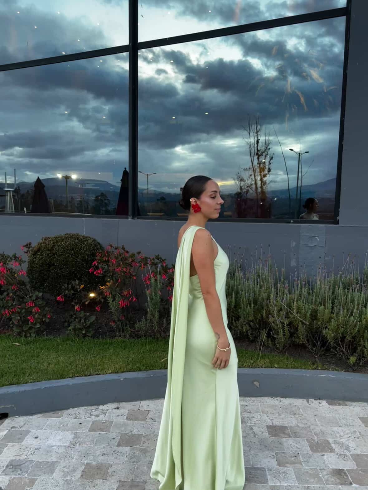 Emiliana - sage - Cindel vestidos maxi, midi, mini, para toda ocasion, largos, de fiesta, de boda