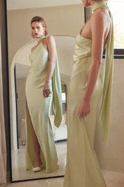 Emiliana - sage - Cindel vestidos maxi, midi, mini, para toda ocasion, largos, de fiesta, de boda