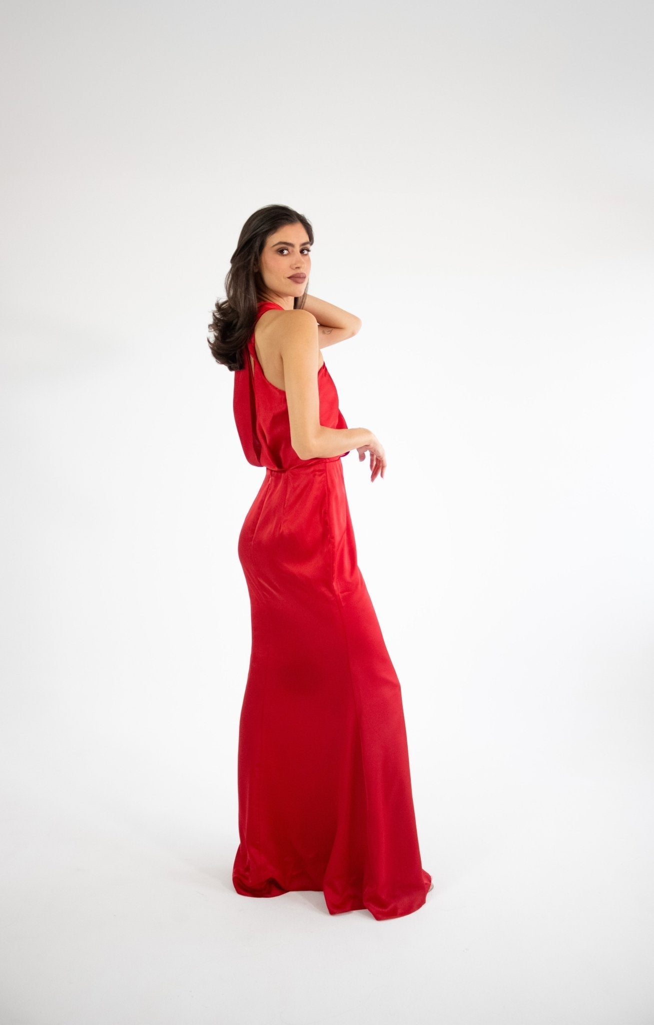 Erin - rojo vivo - Cindel vestidos maxi, midi, mini, para toda ocasion, largos, de fiesta, de boda