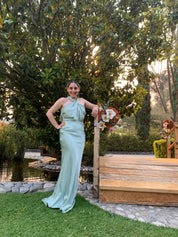 Erin - sage - Cindel vestidos maxi, midi, mini, para toda ocasion, largos, de fiesta, de boda
