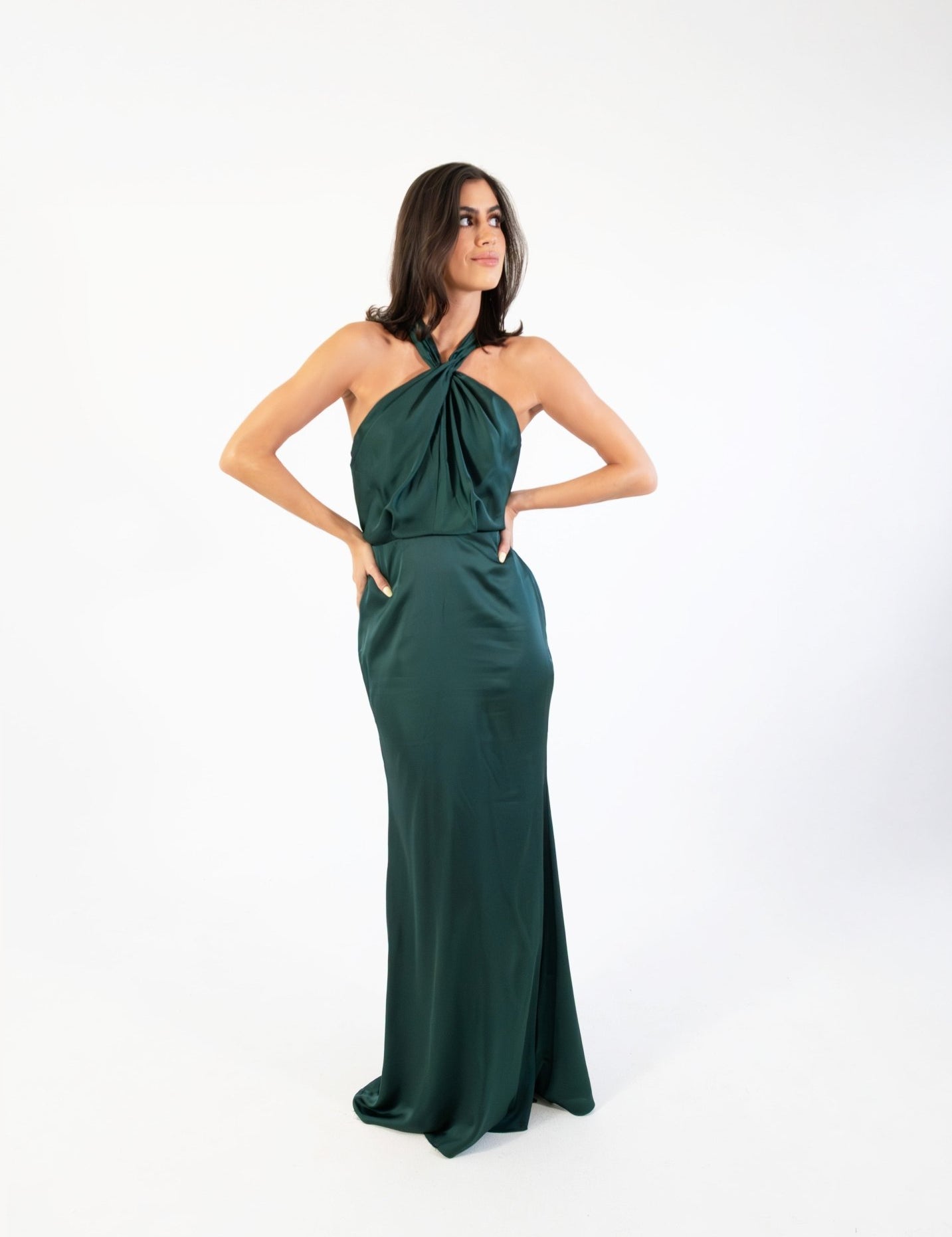 Erin - verde esmeralda - Cindel vestidos maxi, midi, mini, para toda ocasion, largos, de fiesta, de boda