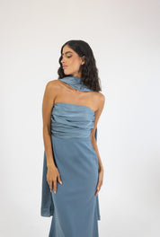 Estela - azul - Cindel vestidos maxi, midi, mini, para toda ocasion, largos, de fiesta, de boda