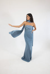 Estela - azul - Cindel vestidos maxi, midi, mini, para toda ocasion, largos, de fiesta, de boda