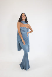 Estela - azul - Cindel vestidos maxi, midi, mini, para toda ocasion, largos, de fiesta, de boda