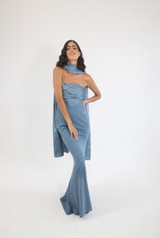 Estela - azul - Cindel vestidos maxi, midi, mini, para toda ocasion, largos, de fiesta, de boda