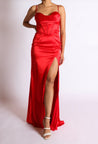 Evelyn - rojo - Cindel vestidos maxi, midi, mini, para toda ocasion, largos, de fiesta, de boda