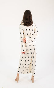 Georgie polka - blanco - Cindel vestidos maxi, midi, mini, para toda ocasion, largos, de fiesta, de boda