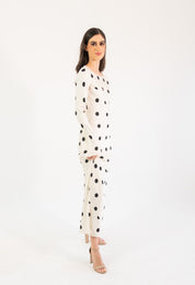 Georgie polka - blanco - Cindel vestidos maxi, midi, mini, para toda ocasion, largos, de fiesta, de boda