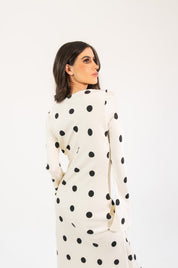 Georgie polka - blanco - Cindel vestidos maxi, midi, mini, para toda ocasion, largos, de fiesta, de boda