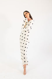 Georgie polka - blanco - Cindel vestidos maxi, midi, mini, para toda ocasion, largos, de fiesta, de boda