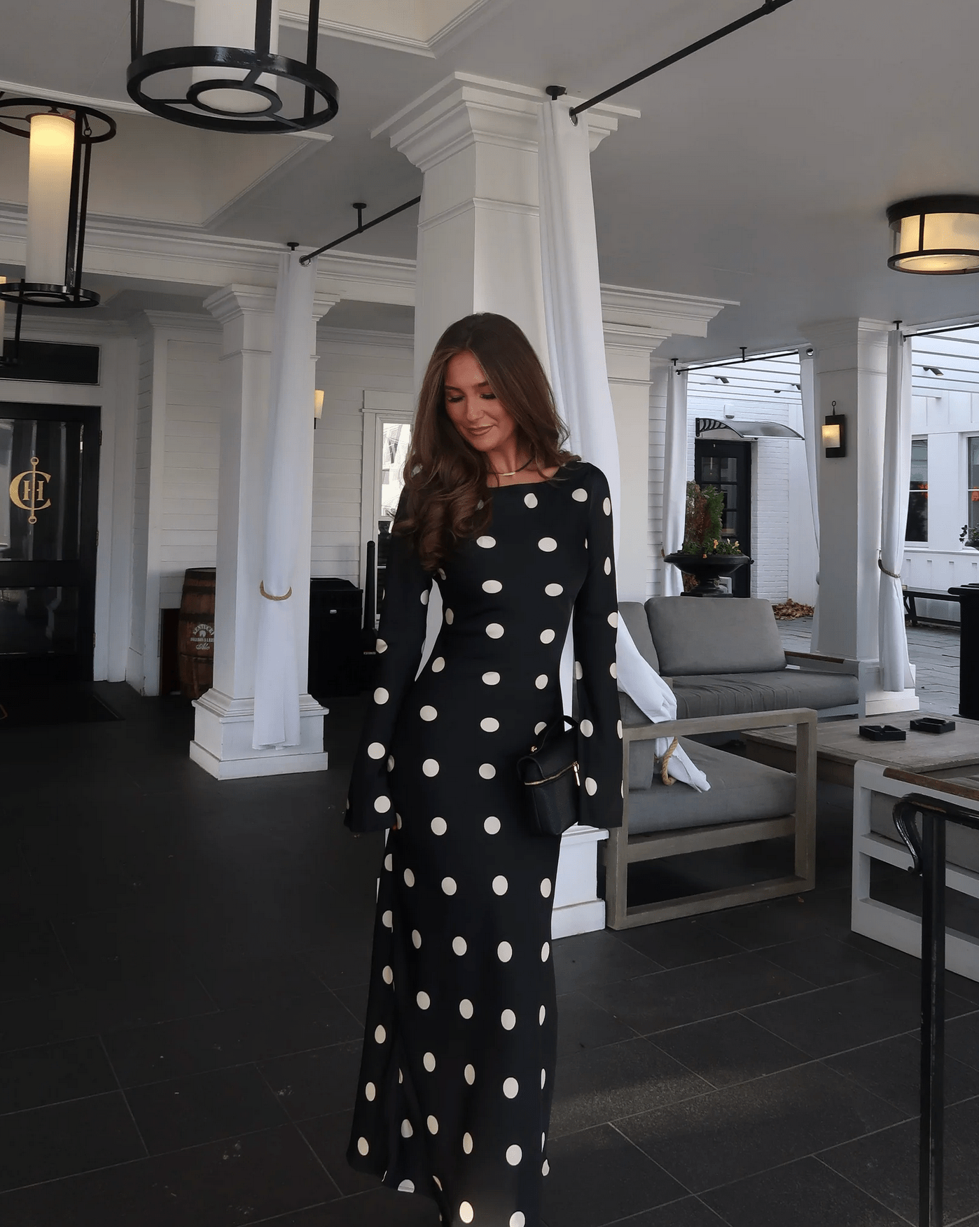 Georgie polka - negro - Cindel vestidos maxi, midi, mini, para toda ocasion, largos, de fiesta, de boda