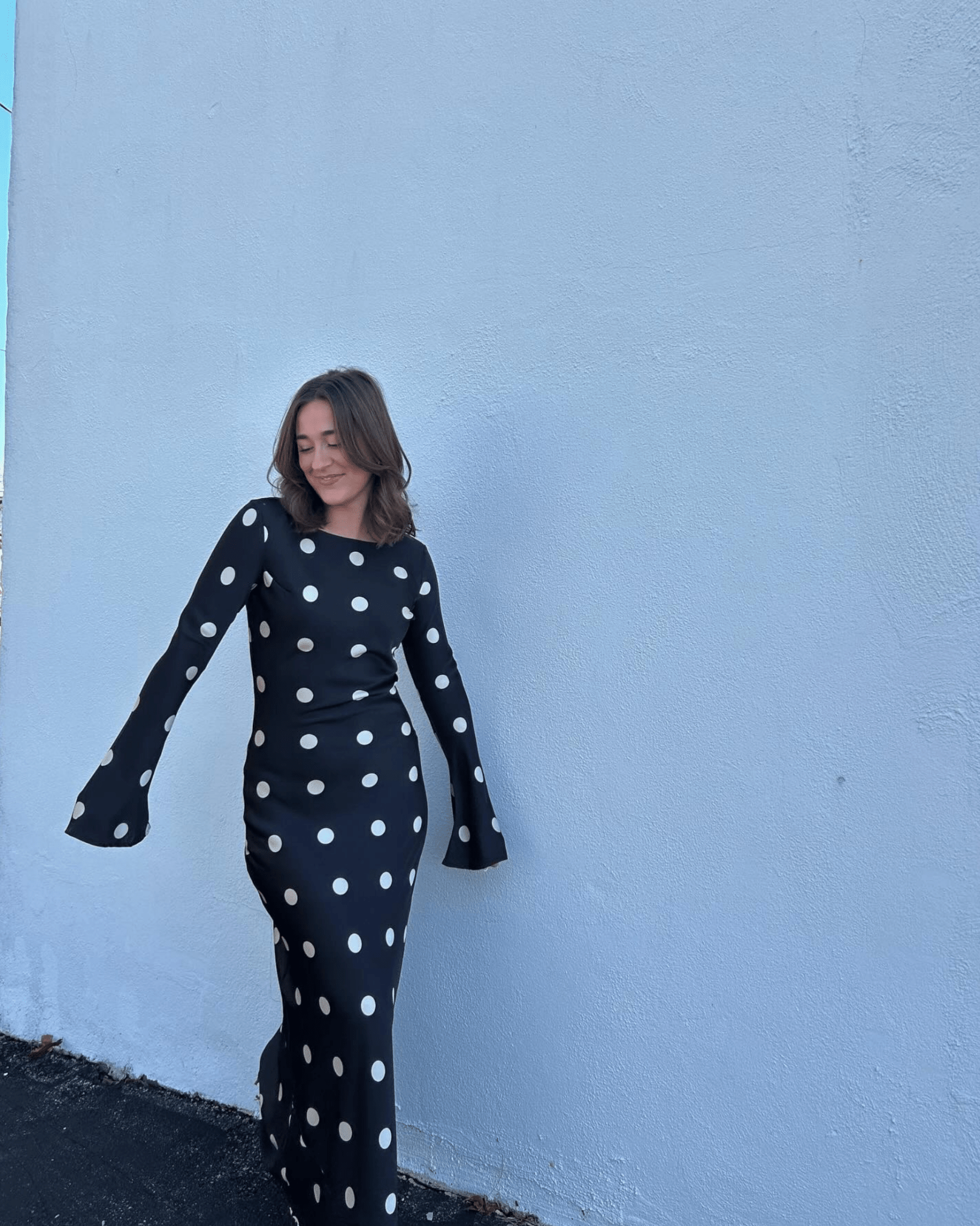 Georgie polka - negro - Cindel vestidos maxi, midi, mini, para toda ocasion, largos, de fiesta, de boda