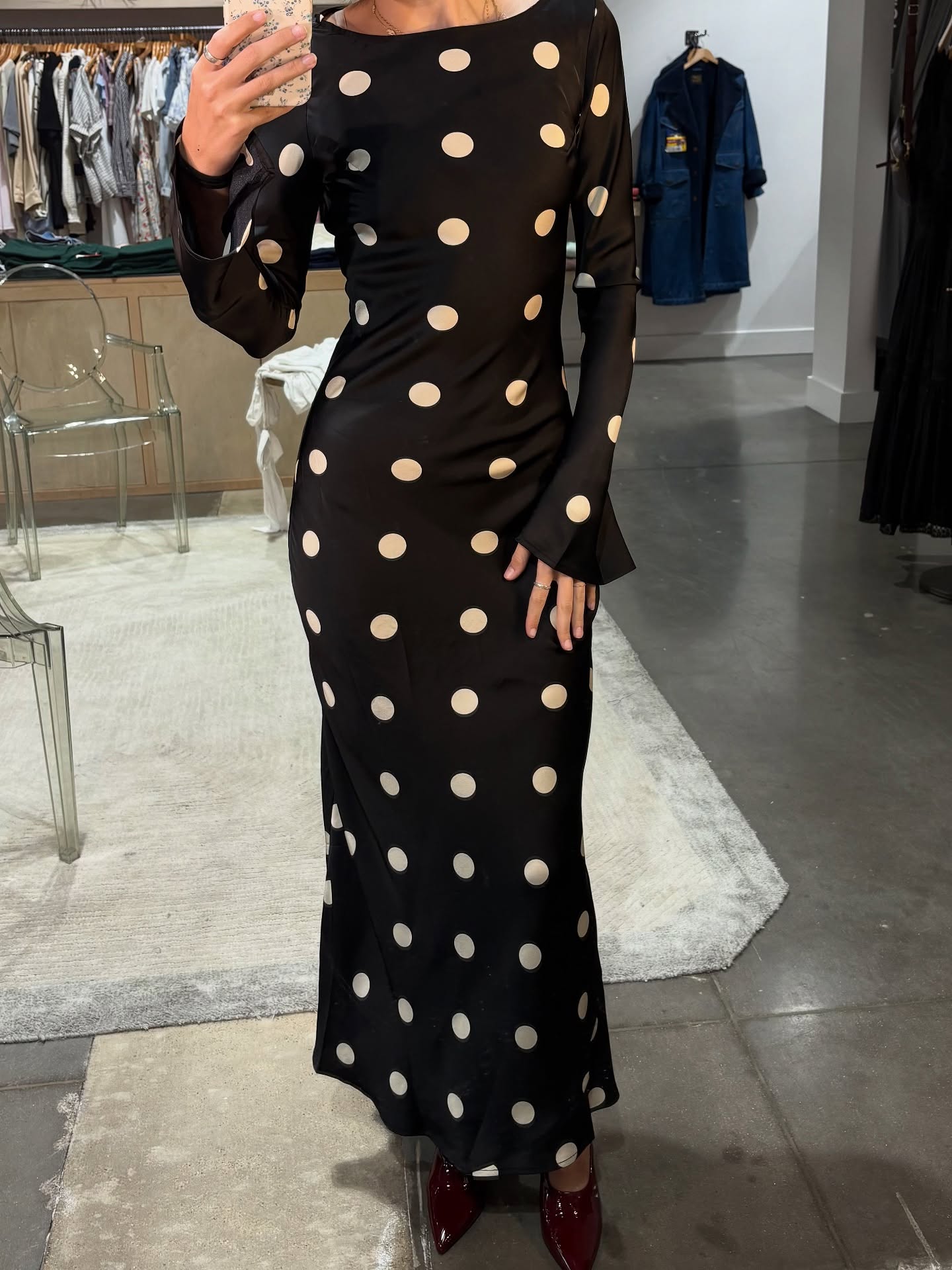 Georgie polka - negro - Cindel vestidos maxi, midi, mini, para toda ocasion, largos, de fiesta, de boda