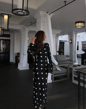 Georgie polka - negro - Cindel vestidos maxi, midi, mini, para toda ocasion, largos, de fiesta, de boda