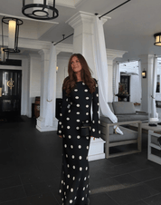 Georgie polka - negro - Cindel vestidos maxi, midi, mini, para toda ocasion, largos, de fiesta, de boda