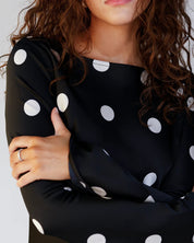 Georgie polka - negro - Cindel vestidos maxi, midi, mini, para toda ocasion, largos, de fiesta, de boda