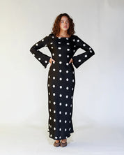 Georgie polka - negro - Cindel vestidos maxi, midi, mini, para toda ocasion, largos, de fiesta, de boda