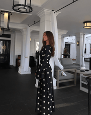 Georgie polka - negro - Cindel vestidos maxi, midi, mini, para toda ocasion, largos, de fiesta, de boda