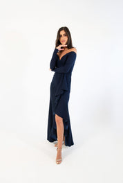 Hannia - azul - Cindel vestidos maxi, midi, mini, para toda ocasion, largos, de fiesta, de boda