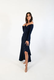 Hannia - azul - Cindel vestidos maxi, midi, mini, para toda ocasion, largos, de fiesta, de boda