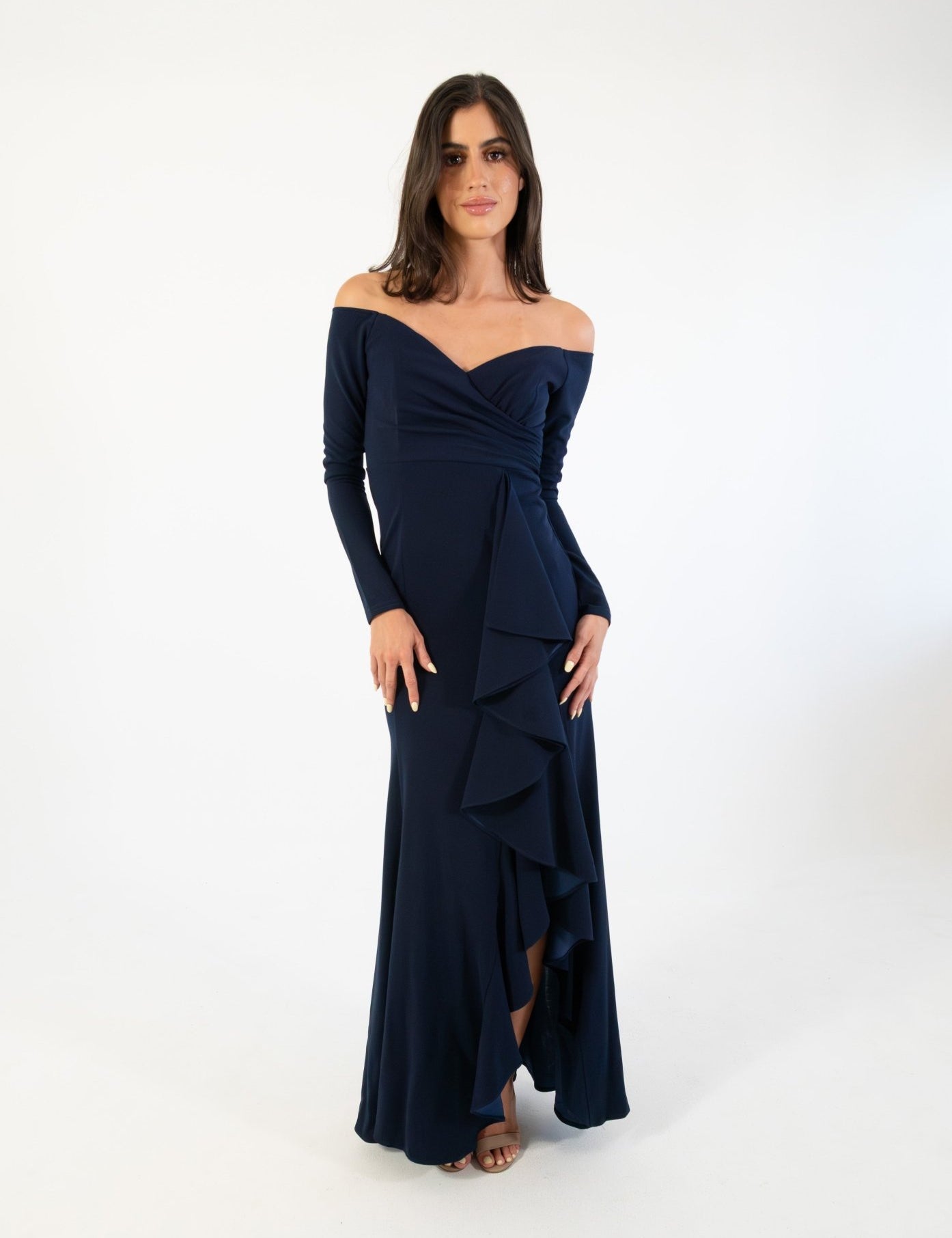 Hannia - azul - Cindel vestidos maxi, midi, mini, para toda ocasion, largos, de fiesta, de boda