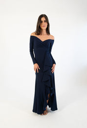 Hannia - azul - Cindel vestidos maxi, midi, mini, para toda ocasion, largos, de fiesta, de boda