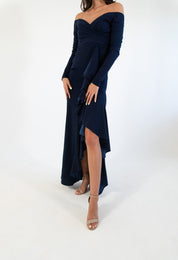 Hannia - azul - Cindel vestidos maxi, midi, mini, para toda ocasion, largos, de fiesta, de boda