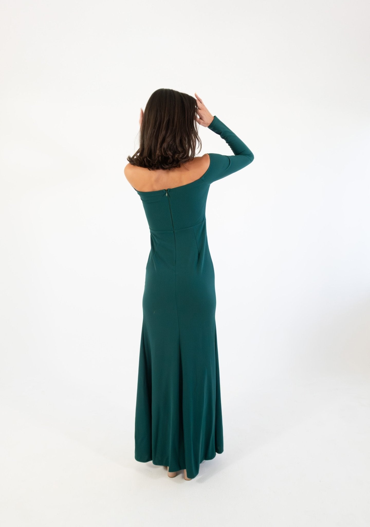 Hannia - verde - Cindel vestidos maxi, midi, mini, para toda ocasion, largos, de fiesta, de boda