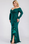 Hannia - verde - Cindel vestidos maxi, midi, mini, para toda ocasion, largos, de fiesta, de boda