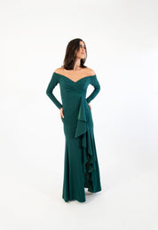 Hannia - verde - Cindel vestidos maxi, midi, mini, para toda ocasion, largos, de fiesta, de boda