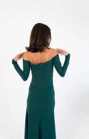 Hannia - verde - Cindel vestidos maxi, midi, mini, para toda ocasion, largos, de fiesta, de boda