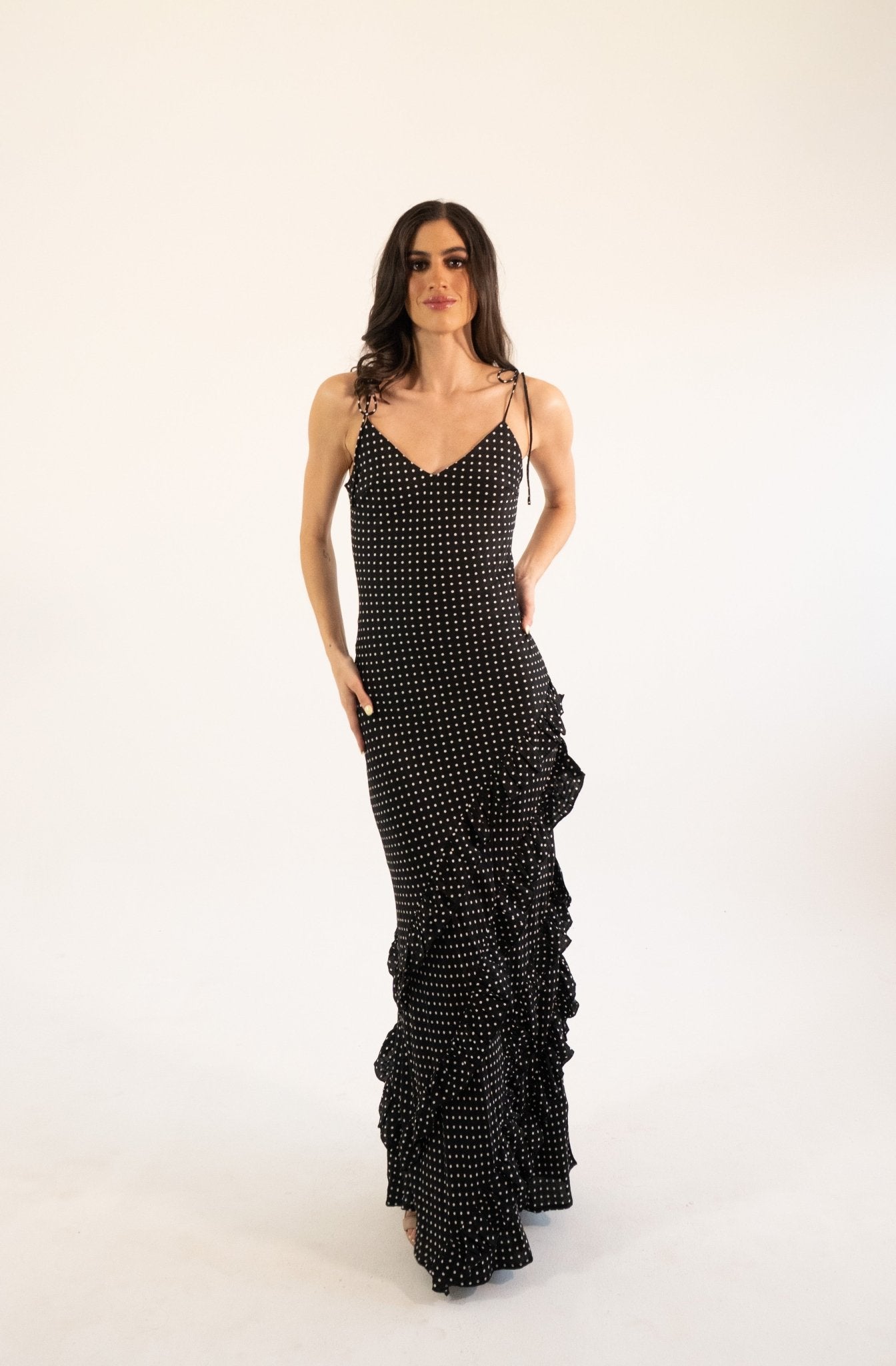 Isadora - polka - Cindel vestidos maxi, midi, mini, para toda ocasion, largos, de fiesta, de boda