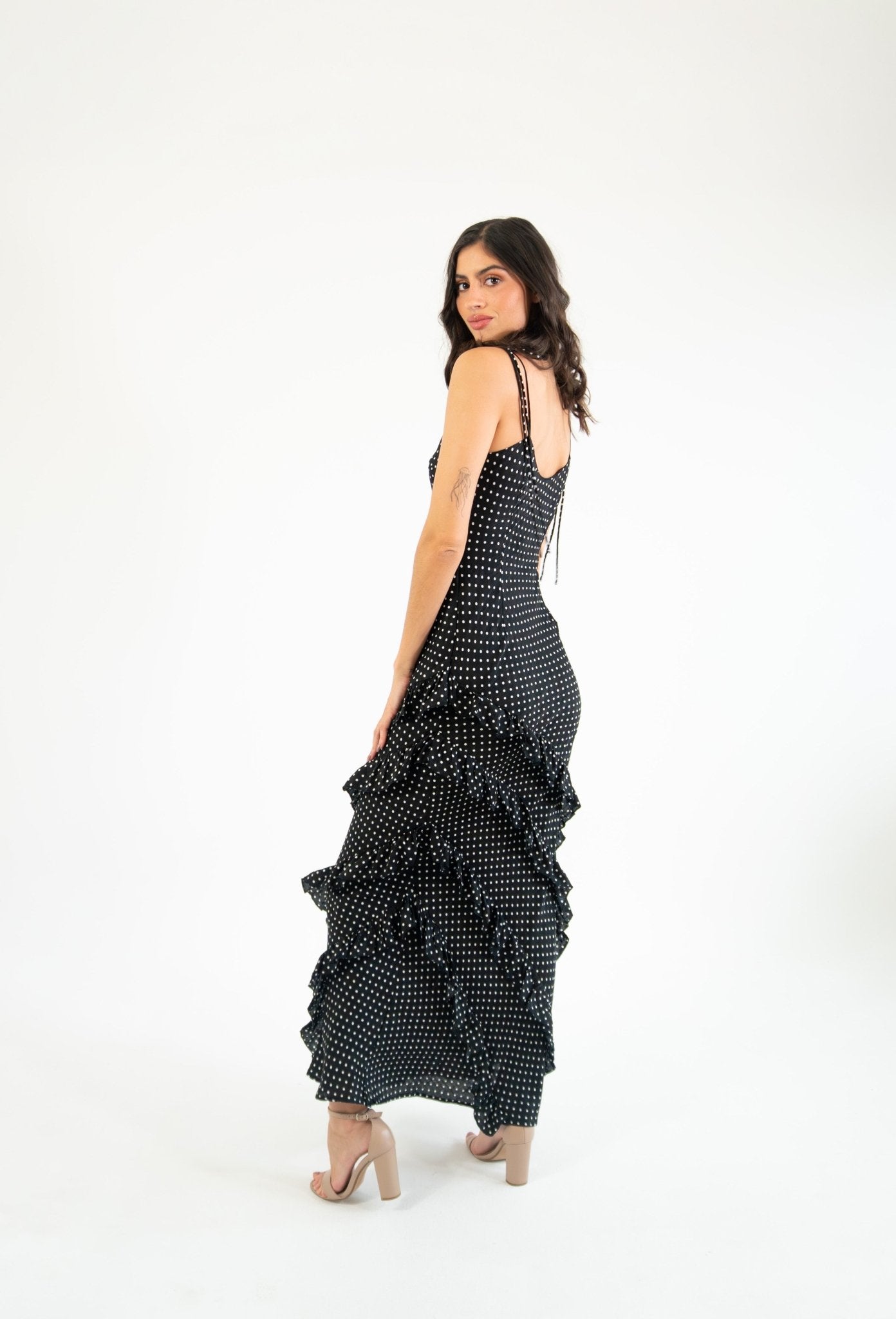 Isadora - polka - Cindel vestidos maxi, midi, mini, para toda ocasion, largos, de fiesta, de boda