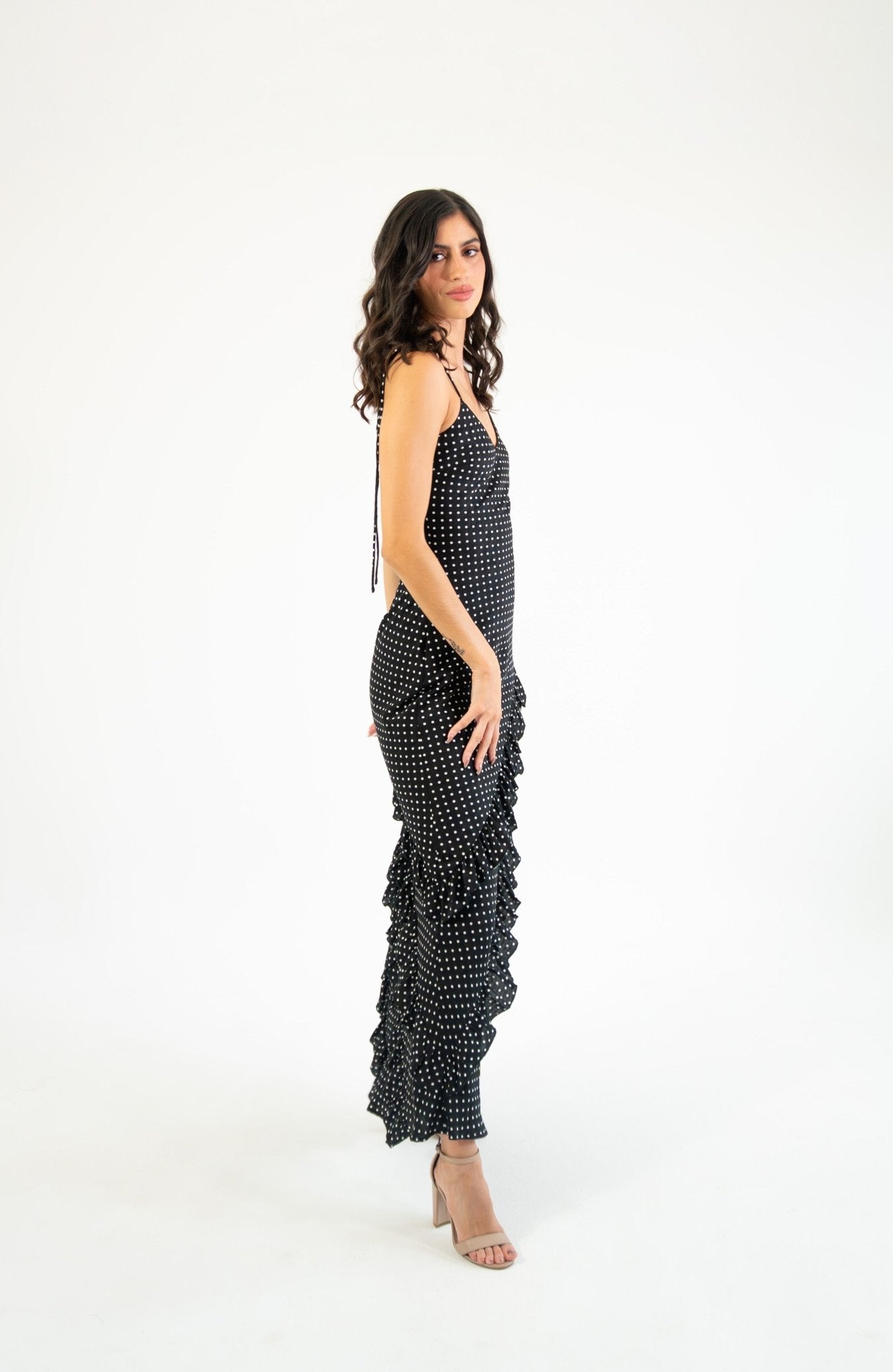 Isadora - polka - Cindel vestidos maxi, midi, mini, para toda ocasion, largos, de fiesta, de boda
