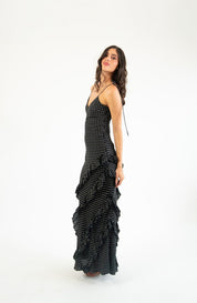 Isadora - polka - Cindel vestidos maxi, midi, mini, para toda ocasion, largos, de fiesta, de boda