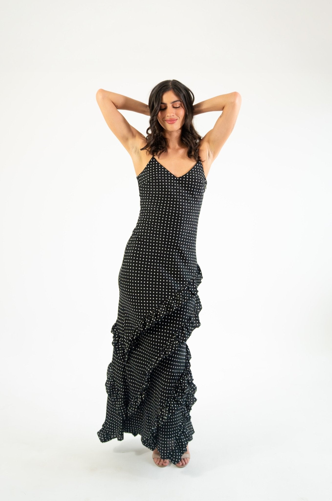 Isadora - polka - Cindel vestidos maxi, midi, mini, para toda ocasion, largos, de fiesta, de boda