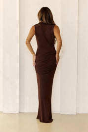 Jasmyn - cafe - Cindel vestidos maxi, midi, mini, para toda ocasion, largos, de fiesta, de boda