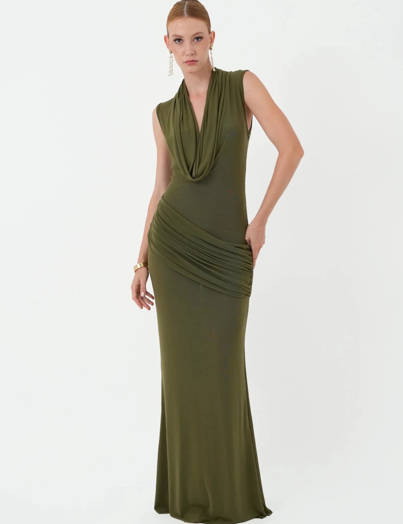 Jasmyn - verde - Cindel vestidos maxi, midi, mini, para toda ocasion, largos, de fiesta, de boda