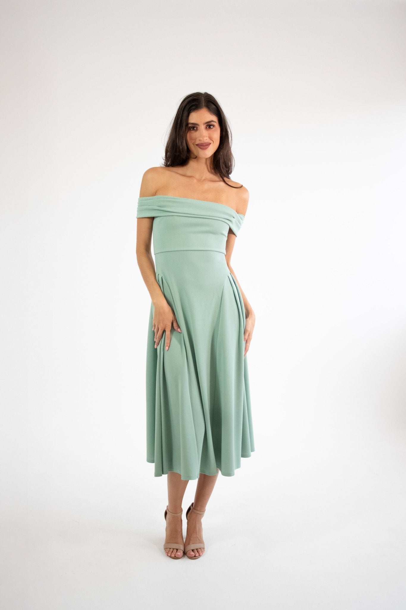 Lola - verde - Cindel vestidos maxi, midi, mini, para toda ocasion, largos, de fiesta, de boda