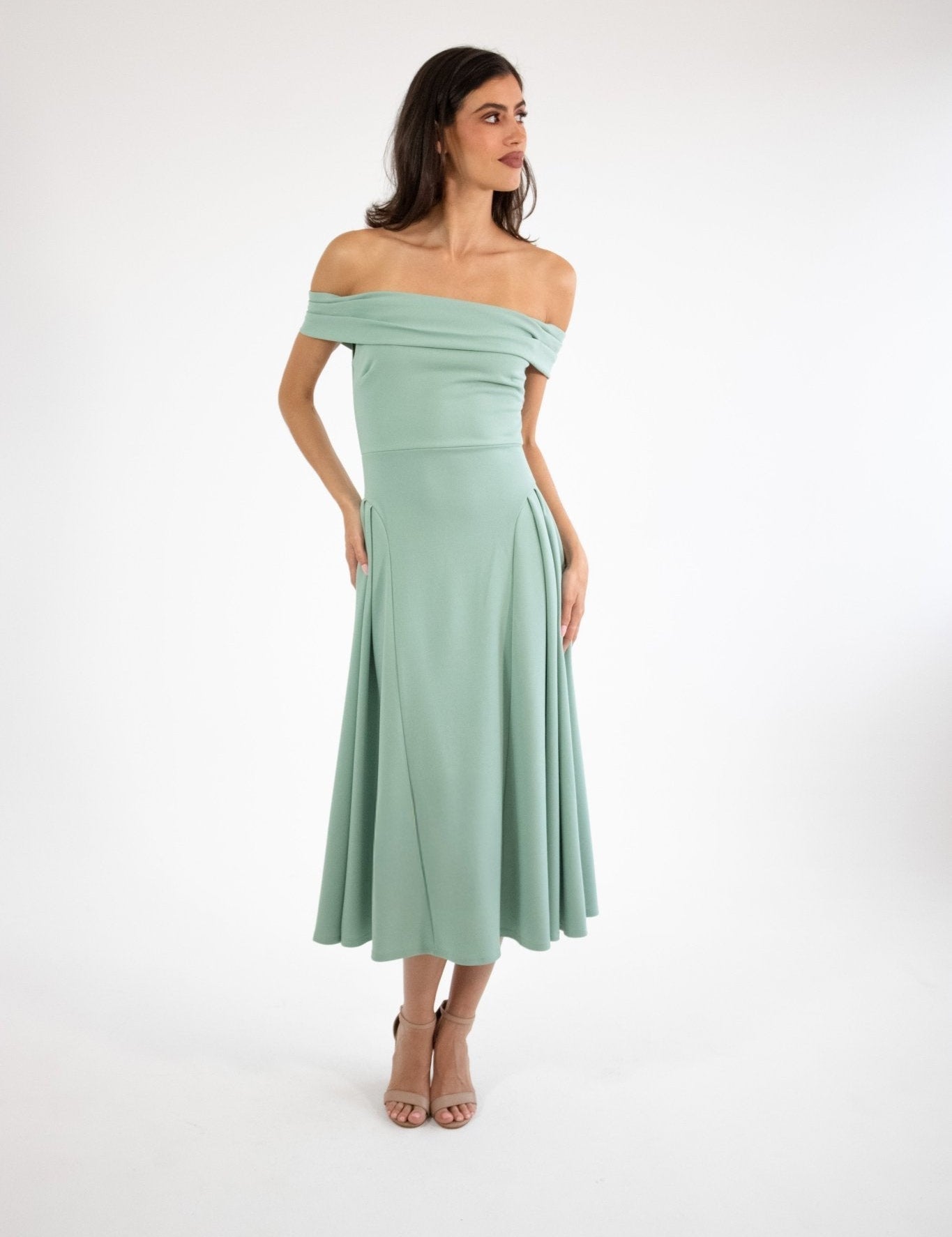 Lola - verde - Cindel vestidos maxi, midi, mini, para toda ocasion, largos, de fiesta, de boda