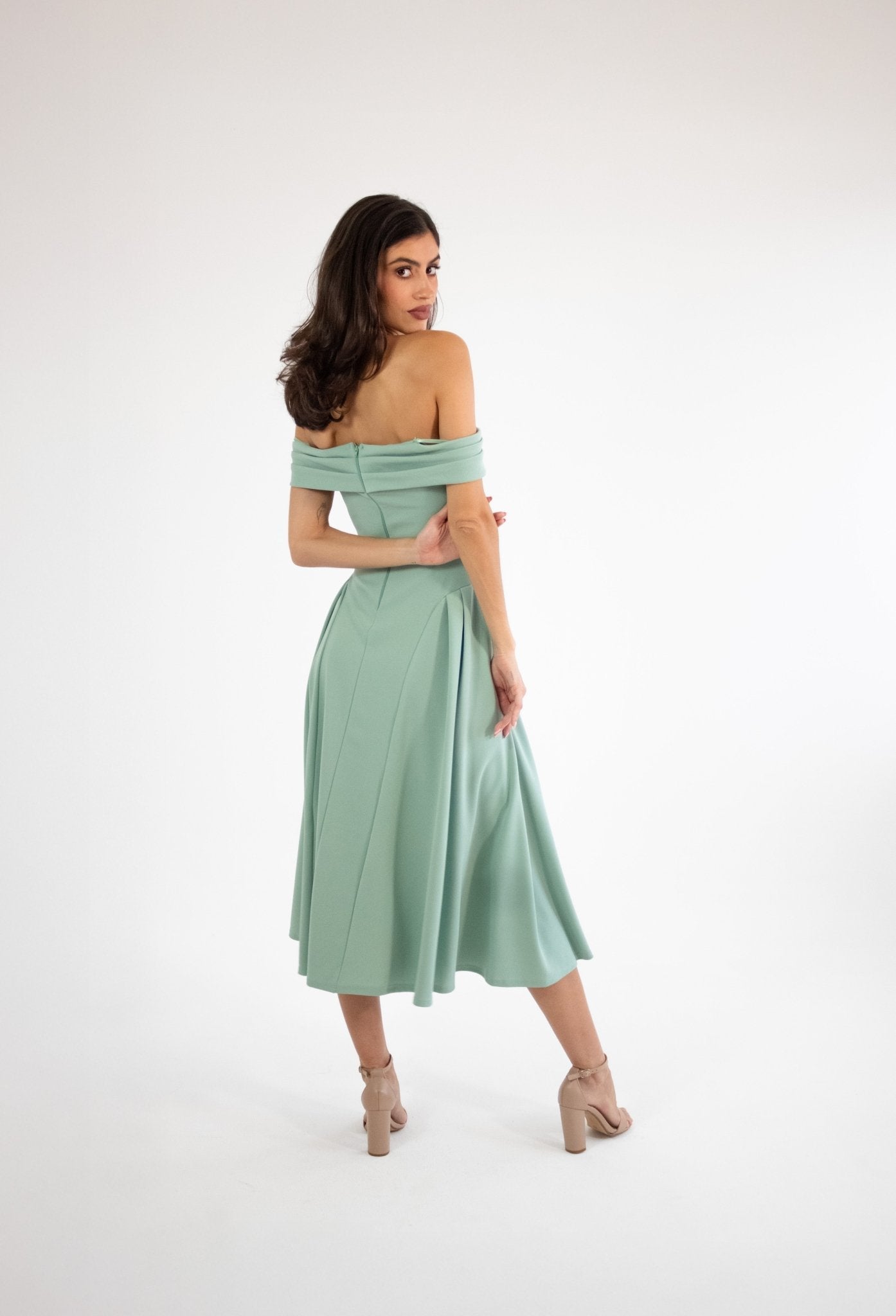 Lola - verde - Cindel vestidos maxi, midi, mini, para toda ocasion, largos, de fiesta, de boda