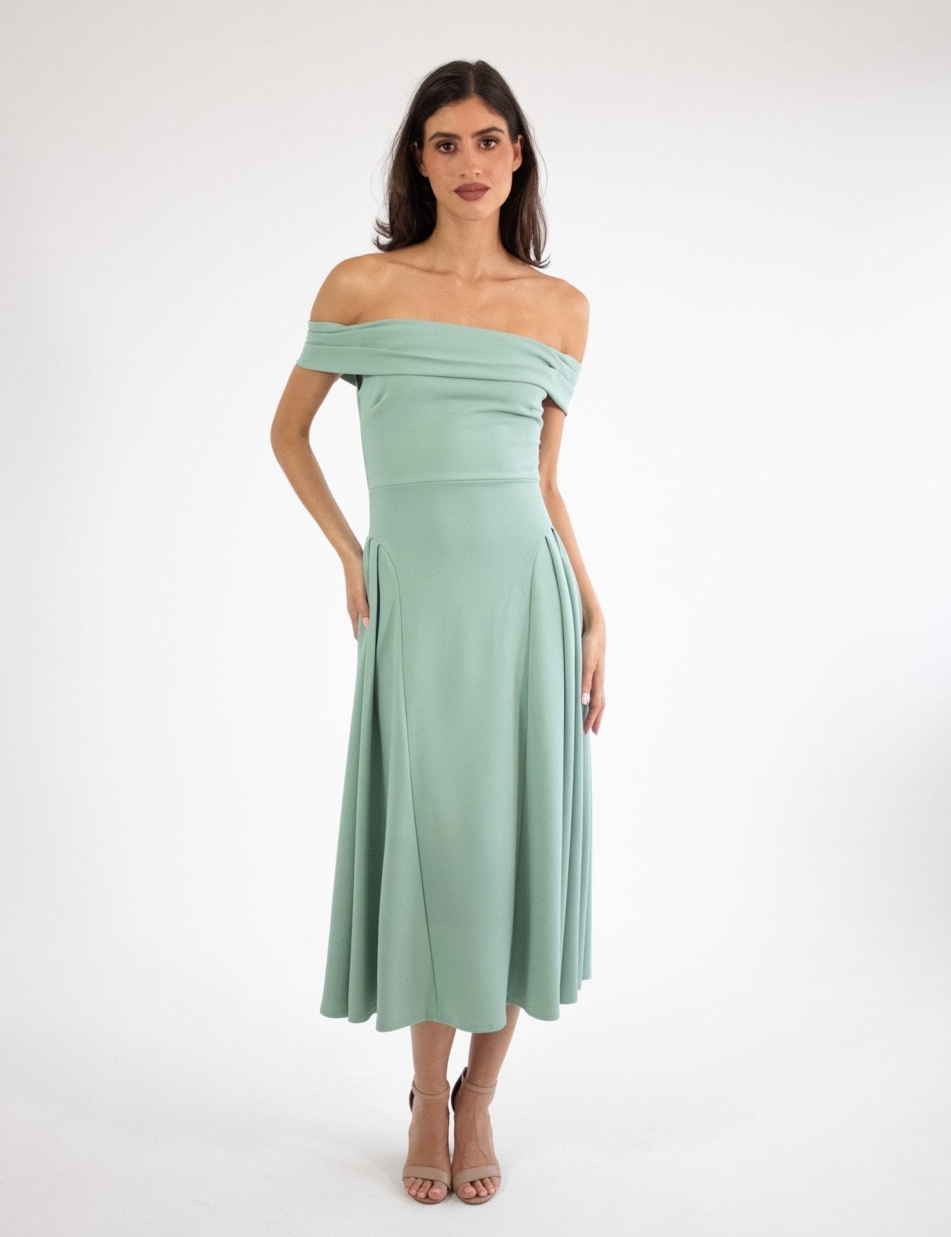 Lola - verde - Cindel vestidos maxi, midi, mini, para toda ocasion, largos, de fiesta, de boda