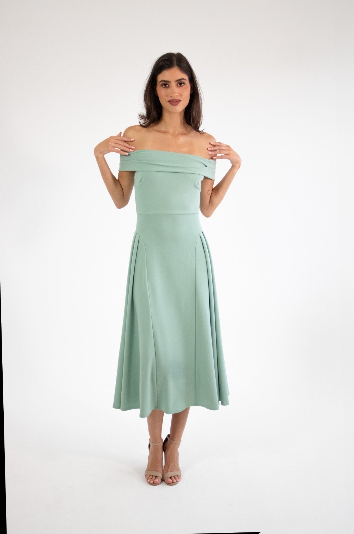 Lola - verde - Cindel vestidos maxi, midi, mini, para toda ocasion, largos, de fiesta, de boda