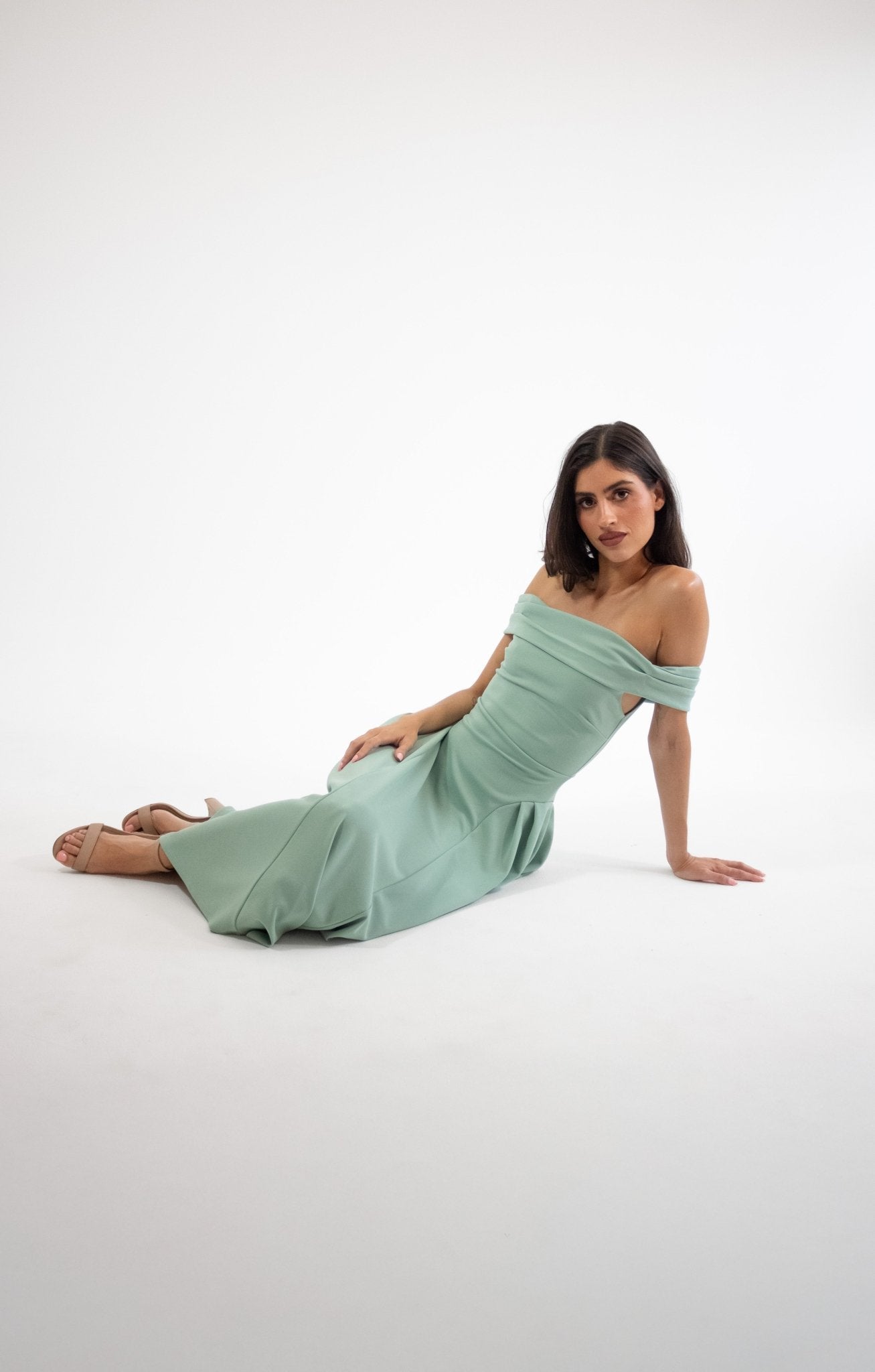 Lola - verde - Cindel vestidos maxi, midi, mini, para toda ocasion, largos, de fiesta, de boda