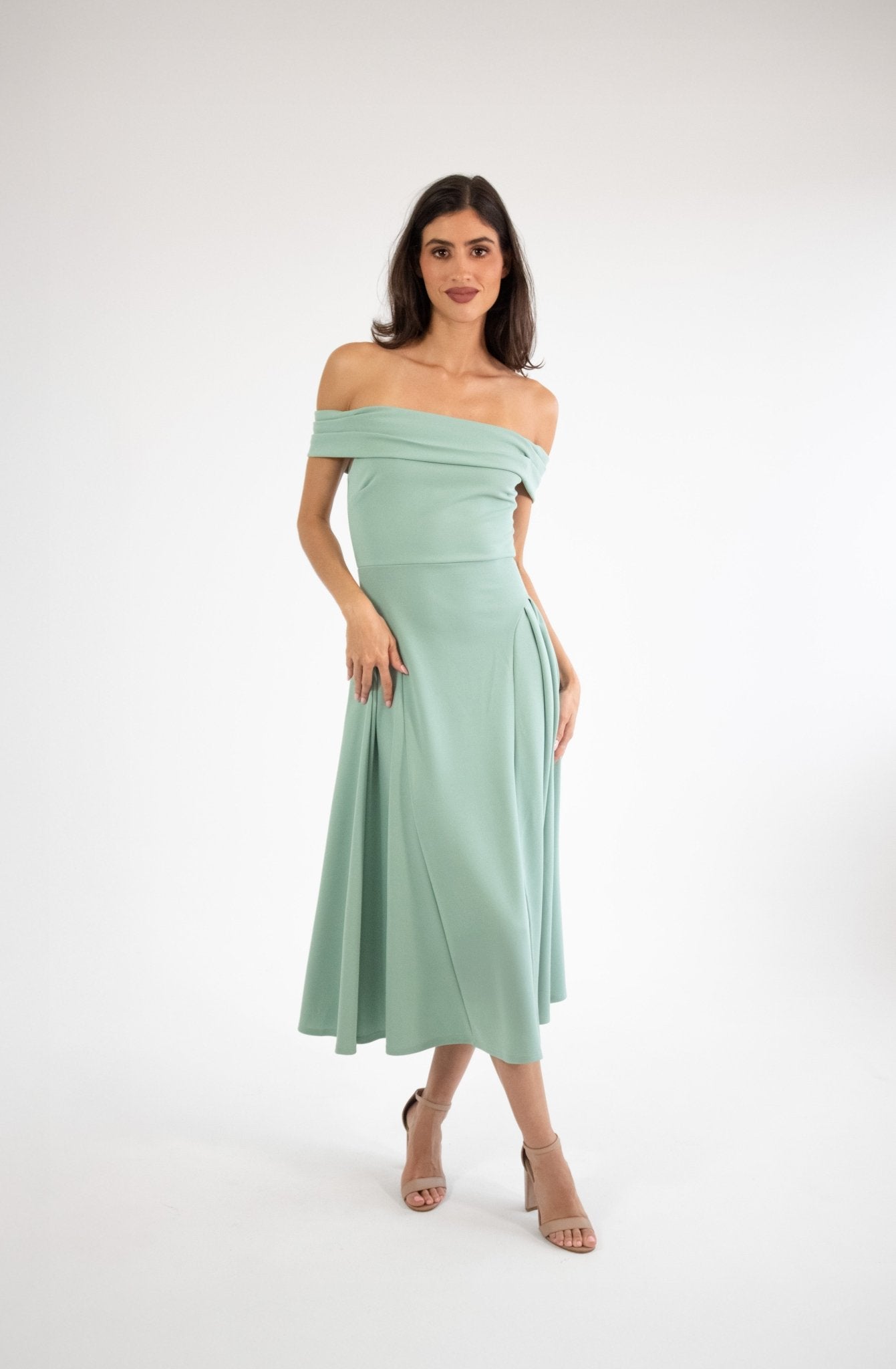 Lola - verde - Cindel vestidos maxi, midi, mini, para toda ocasion, largos, de fiesta, de boda